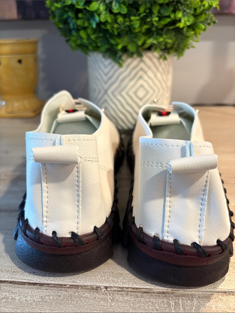 White Slip-On Sneakers, European. - Picture 6 of 7